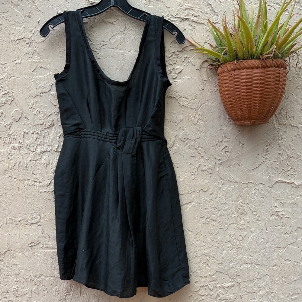 Eryn Brinie Collection Black Sleeveless Fashionably Styled Waist Mini Dress